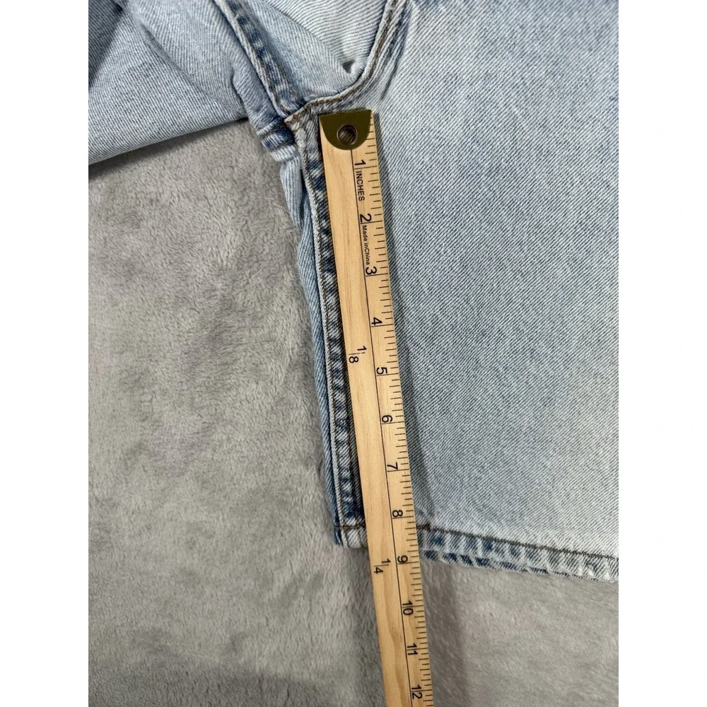 Levis 505 Jean Shorts Mens 38 Distressed Denim Orange Tab 90s Vtg Made‎ In USA